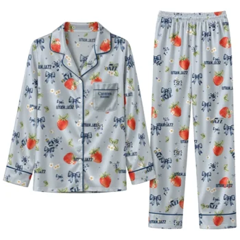 utah jazz long pajama set personalized ribbon florals navy best selling.webp