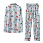 utah jazz long pajama set personalized ribbon florals navy best selling.webp