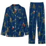 Utah Jazz Long Pajama Set Personalized Sprig Scatter Navy Best Selling