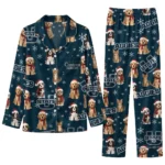 Utah State Aggies Long Pajama Set - Personalized Animal Scatter Navy 1 Utah State Aggies Long Pajama Set Personalized Animal Scatter Navy Best Selling