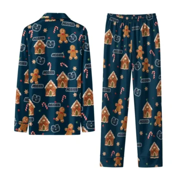 Utah State Aggies Long Pajama Set Personalized Candy Scatter Navy Fashion Forward