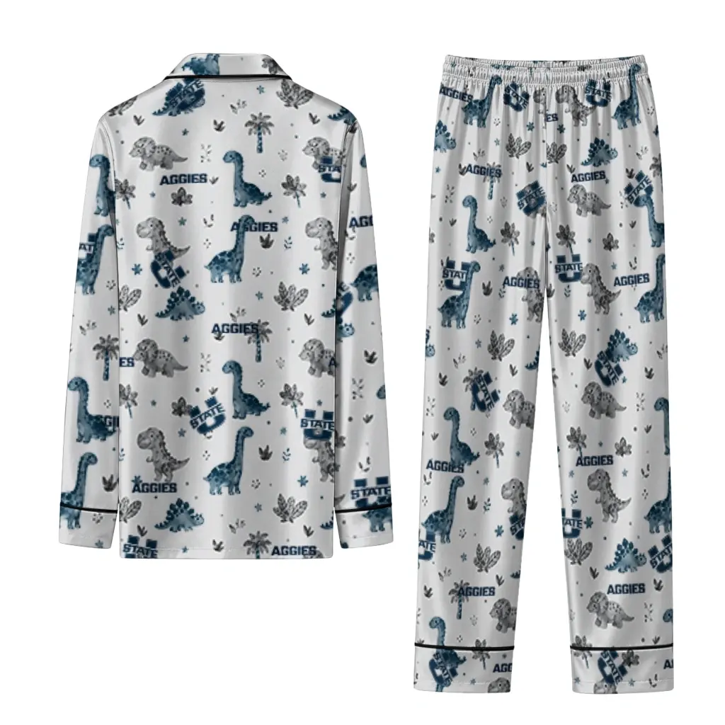 Utah State Aggies Long Pajama Set Personalized Character Scatter Fashion Forward Utah State Aggies Long Pajama Set Personalized Character Scatter Fashion Forward