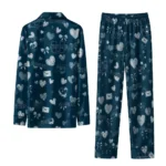 Utah State Aggies Long Pajama Set Personalized Heart Charms Navy Best Selling