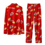 Utah Utes Long Pajama Set Custom Snack Scatter Red Best Selling