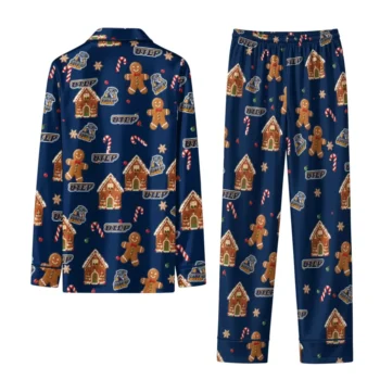 Utep Miners Long Pajama Set Personalized Candy Scatter Blue Fashion Forward