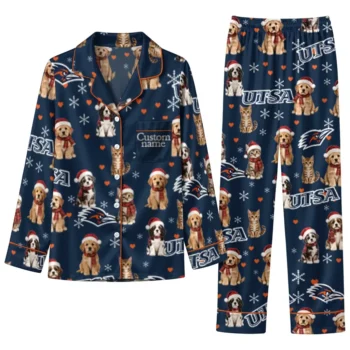 Utsa Roadrunners Long Pajama Set Customized Animal Scatter Orange Best Selling