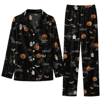 Utsa Roadrunners Long Pajama Set Customized Icon Confetti Black Best Selling