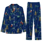 Vancouver Canucks Long Pajama Set Personalized Sprig Scatter Blue Best Selling