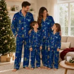 Vancouver Canucks Long Pajama Set Personalized Sprig Scatter Blue Best Selling
