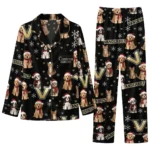 Vanderbilt Commodores Long Pajama Set Custom Animal Scatter Black Best Selling