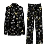 Vanderbilt Commodores Long Pajama Set Custom Heart Charms Black Best Selling