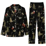 Vanderbilt Commodores Long Pajama Set Custom Sprig Scatter Black Best Selling