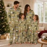 Vegas Golden Knights Long Pajama Set Custom Cloud Stars Tan Best Selling