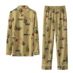 Vegas Golden Knights Long Pajama Set Custom Sprig Scatter Tan Best Selling
