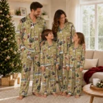 Vegas Golden Knights Long Pajama Set Customized Animal Scatter Tan Best Selling