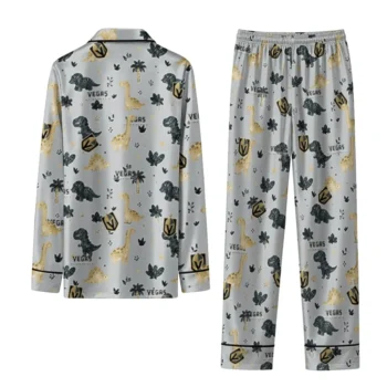 Vegas Golden Knights Long Pajama Set Customized Character Scatter Fashion Forward