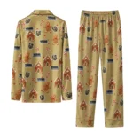 Vegas Golden Knights Long Pajama Set Personalized Candy Scatter Tan Best Selling