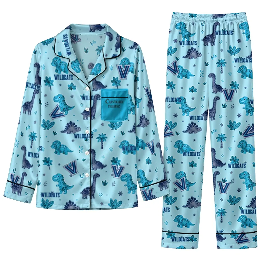 Villanova Wildcats Long Pajama Set Customized Character Scatter Best Selling Villanova Wildcats Long Pajama Set Customized Character Scatter Best Selling