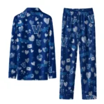 Villanova Wildcats Long Pajama Set Customized Heart Charms Navy Best Selling