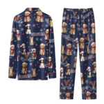 Virginia Cavaliers Long Pajama Set Personalized Animal Scatter Blue Best Selling