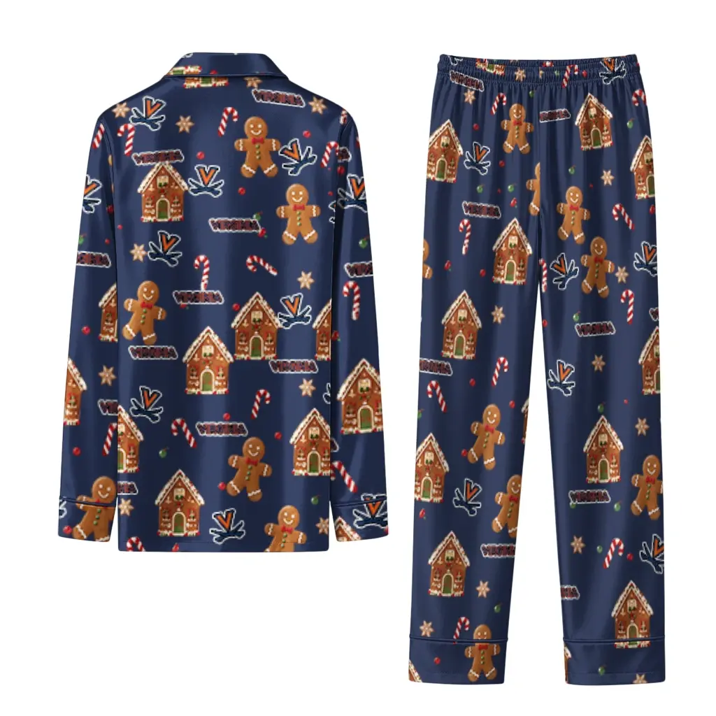 Virginia Cavaliers Long Pajama Set Personalized Candy Scatter Blue Fashion Forward Virginia Cavaliers Long Pajama Set Personalized Candy Scatter Blue Fashion Forward