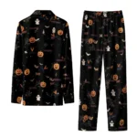 Virginia Cavaliers Long Pajama Set Personalized Icon Confetti Black Best Selling