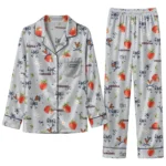 Virginia Cavaliers Long Pajama Set Personalized Ribbon Florals Blue Best Selling