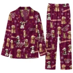 Virginia Tech Hokies Long Pajama Set - Customized Animal Scatter Maroon 1 Virginia Tech Hokies Long Pajama Set Customized Animal Scatter Maroon Best Selling