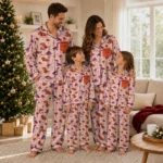 Virginia Tech Hokies Long Pajama Set Customized Character Scatter Best Selling