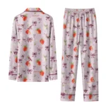 Virginia Tech Hokies Long Pajama Set Customized Ribbon Florals Maroon Best Selling