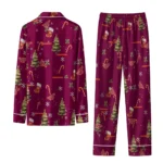 Virginia Tech Hokies Long Pajama Set Customized Sprig Scatter Maroon Best Selling