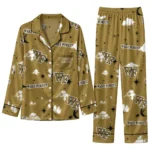 Wake Forest Demon Deacons Long Pajama Set Personalized Cloud Stars Gold Best Selling