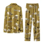 Wake Forest Demon Deacons Long Pajama Set Personalized Cloud Stars Gold Best Selling