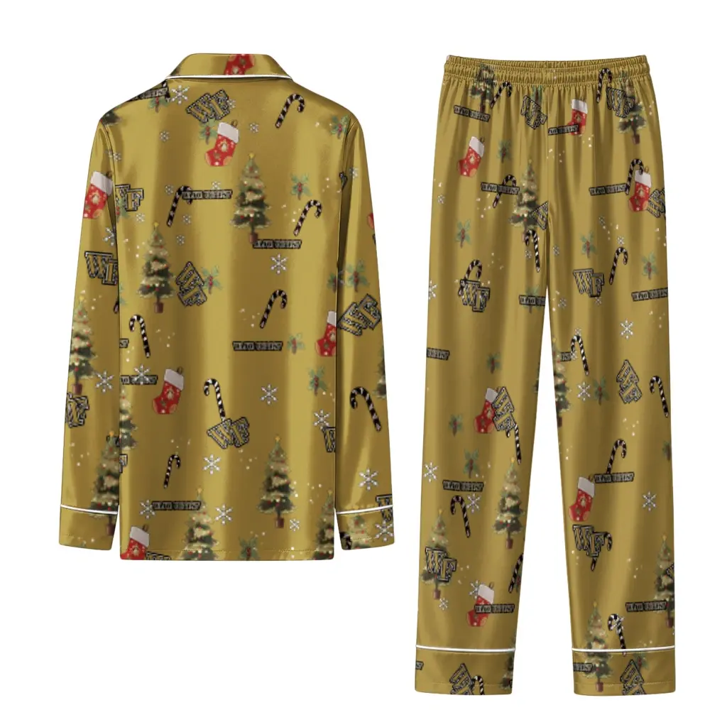Wake Forest Demon Deacons Long Pajama Set Personalized Sprig Scatter Gold Fashion Forward Wake Forest Demon Deacons Long Pajama Set Personalized Sprig Scatter Gold Fashion Forward