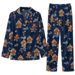 Washington Capitals Long Pajama Set Custom Candy Scatter Blue Best Selling