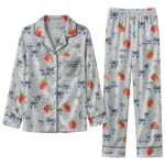 washington capitals long pajama set customized ribbon florals blue best selling.webp