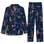 Washington Capitals Long Pajama Set Customized Sprig Scatter Blue Best Selling
