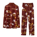 Washington Commanders Long Pajama Set Custom Cloud Stars Burgundy Best Selling