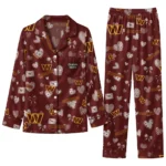 washington commanders long pajama set customized heart charms burgundy best selling.webp