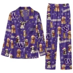 Washington Huskies Long Pajama Set - Personalized Animal Scatter Purple 1 Washington Huskies Long Pajama Set Personalized Animal Scatter Purple Best Selling