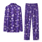 Washington Huskies Long Pajama Set Personalized Heart Charms Purple Best Selling