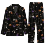 Washington Huskies Long Pajama Set Personalized Icon Confetti Black Best Selling