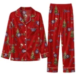 Washington Nationals Long Pajama Set Customized Sprig Scatter Red Best Selling