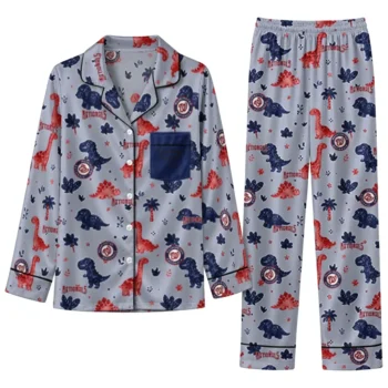 Washington Nationals Long Pajama Set Personalized Character Scatter Best Selling