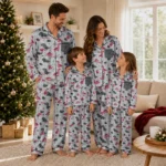 Washington State Cougars Long Pajama Set Custom Character Scatter Best Selling