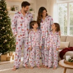 Washington State Cougars Long Pajama Set Custom Ribbon Florals Crimson Best Selling