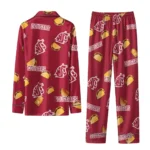 Washington State Cougars Long Pajama Set Custom Snack Scatter Crimson Best Selling