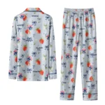 washington wizards long pajama set custom ribbon florals blue best selling.webp
