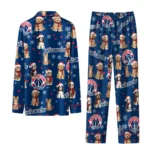 Washington Wizards Long Pajama Set Customized Animal Scatter Blue Best Selling