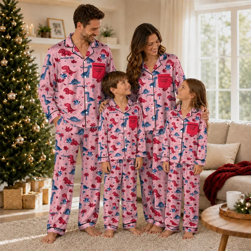 Washington Wizards Long Pajama Set Customized Character Scatter Latest Model Washington Wizards Long Pajama Set Customized Character Scatter Latest Model